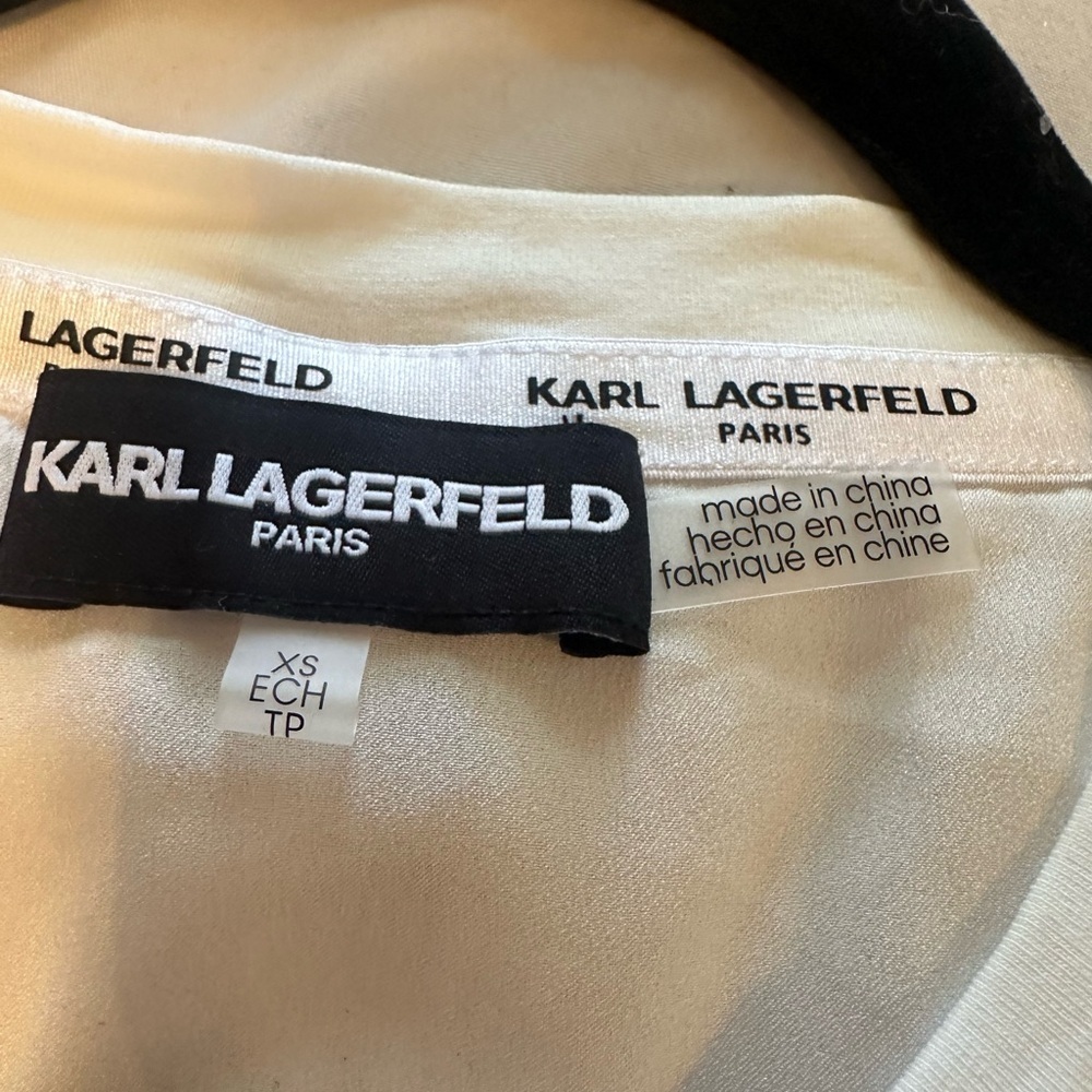 Karl Lagerfeld Logo Spell out Women’s Size XS‎ NWT - Picture 10 of 12